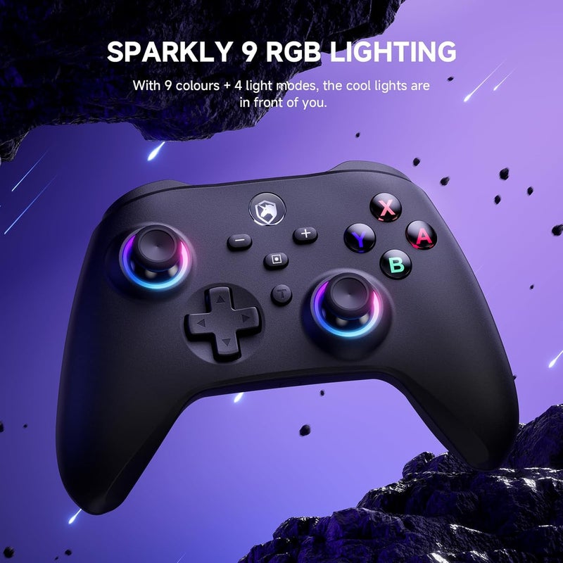 ECHTPower Store وحدة تحكم Switch 2، وحدة تحكم لاسلكية 2025 مع RGB/ماكرو/تحويل/تيربو/اهتزاز، وحدة تحكم بلوتوث بسعة 1000 مللي أمبير متوافقة مع Switch/Switch 2/PC/أندرويد/iOS - Image 3